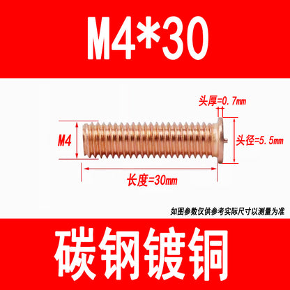 PT type welding screws, welding studs, energy storage welding studs, spot welding screws, studs, M3, M4, M5, M6, M8, M10