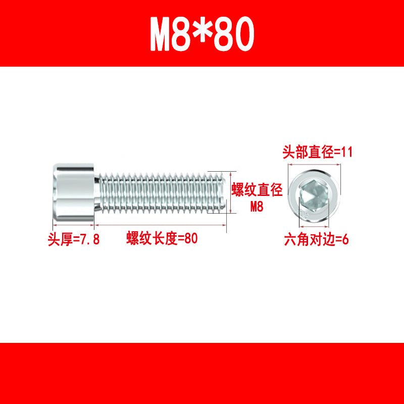 Wholesale galvanized hex socket head cap screws, cup head hex socket head cap screws, cylindrical head hex socket bolts, M5, M6, M8, M10