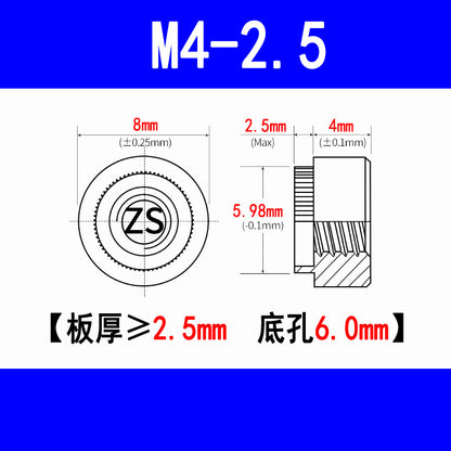 304 Stainless Steel Expansion Rivet Nut, Pressure Plate Nut, Speared Flanged Nut, Expansion Rivet Step Nut, M3, M4, M5, M6, M8