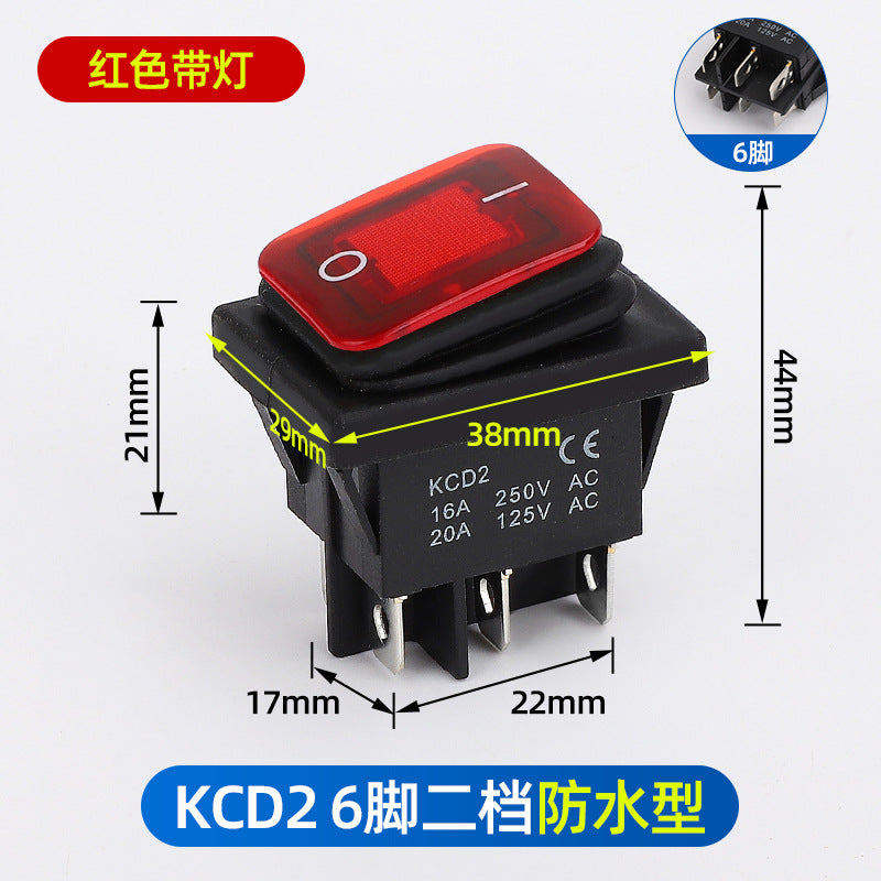 KCD1 push-button power switch, rocker switch, 234 rocker switch, two-pin, four-pin, six-pin, two-position, three-position rocker switch.