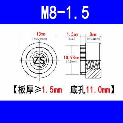304 Stainless Steel Expansion Rivet Nut, Pressure Plate Nut, Speared Flanged Nut, Expansion Rivet Step Nut, M3, M4, M5, M6, M8