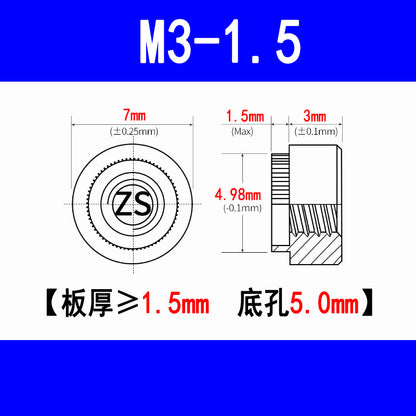 304 Stainless Steel Expansion Rivet Nut, Pressure Plate Nut, Speared Flanged Nut, Expansion Rivet Step Nut, M3, M4, M5, M6, M8