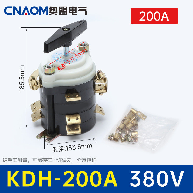 KDH25-2-8 Welding Machine Diverter Switch 40A Welding Machine Switch Changeover Switch KDH2-8 25A Copper Part