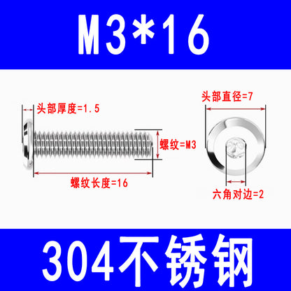 201/304 Stainless Steel Beveled Hex Socket Head Screws, Flat Head Hex Socket Furniture Screws M3 M4 M5 M6 M8
