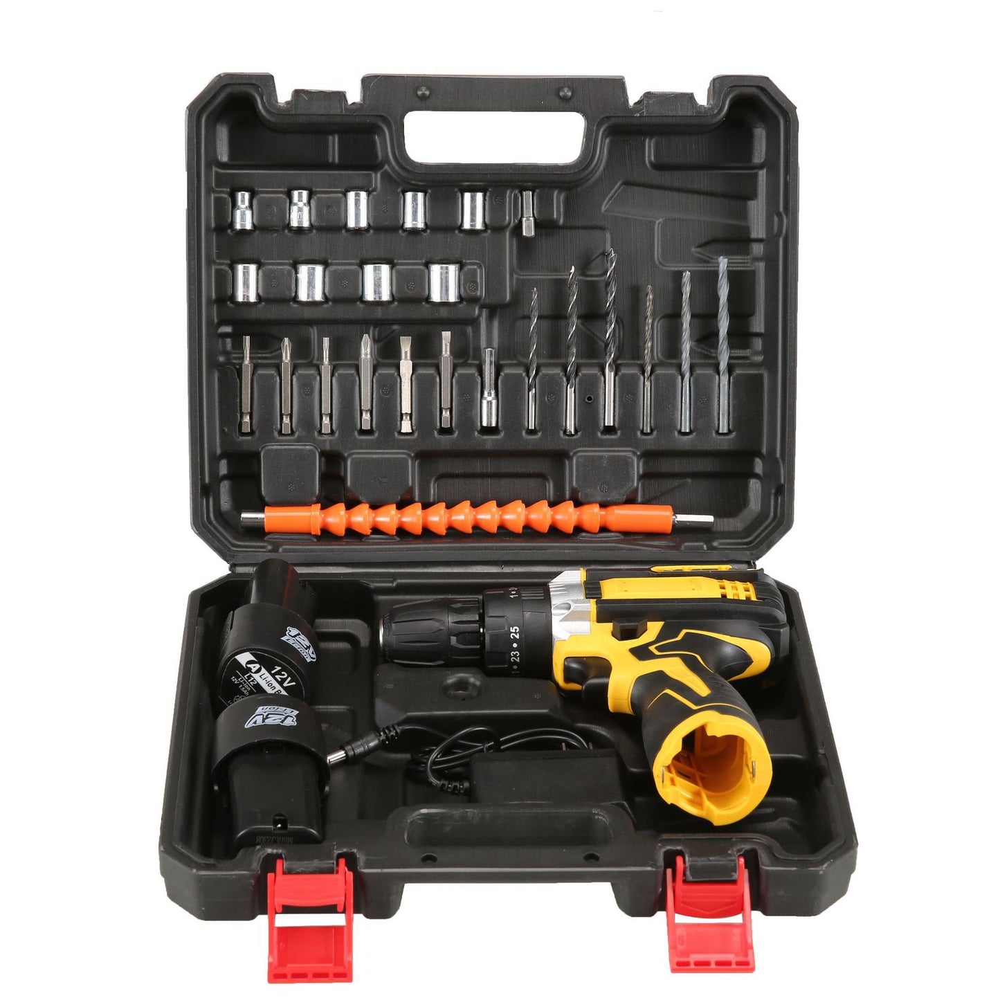 New cross-border e-commerce cordless drill and power tool set, lithium battery drill, electric screwdriver and screwdriver set.