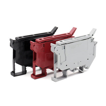 UK5 HES1 grey fuse terminal block; UK5RD DIN rail type 4mm square fuse terminal block, flame retardant.