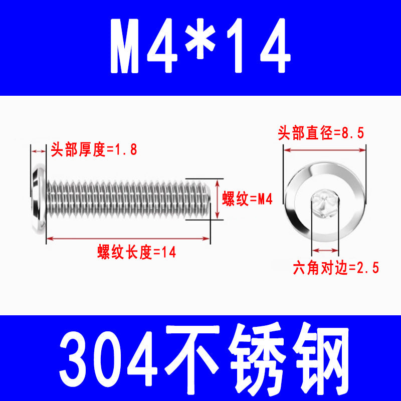 201/304 Stainless Steel Beveled Hex Socket Head Screws, Flat Head Hex Socket Furniture Screws M3 M4 M5 M6 M8