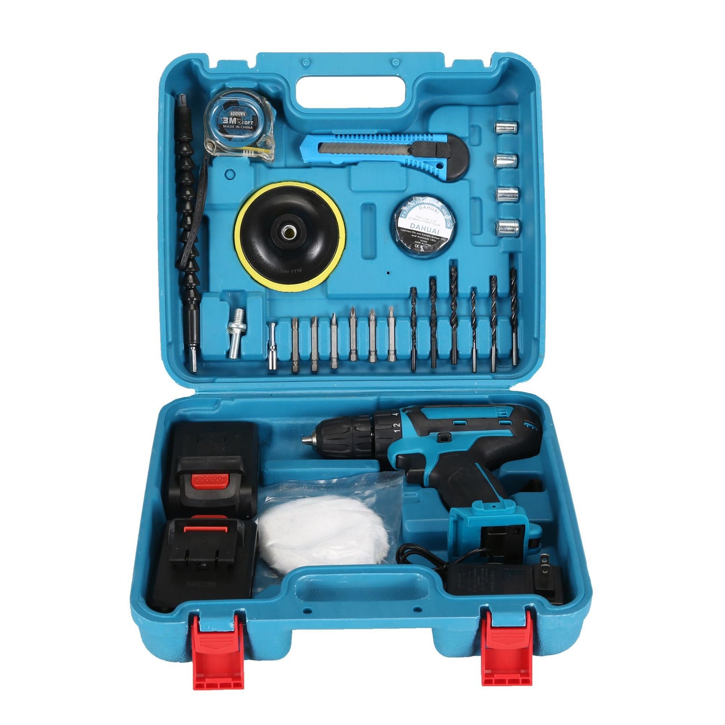 New cross-border rechargeable lithium-ion drill, 36VF electric screwdriver, pistol drill, power tool, electric drill.