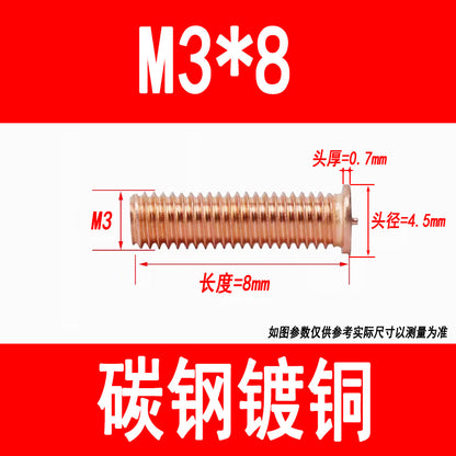 PT type welding screws, welding studs, energy storage welding studs, spot welding screws, studs, M3, M4, M5, M6, M8, M10