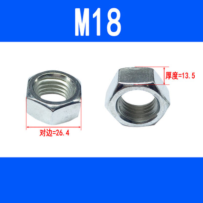 Wholesale galvanized hexagonal nuts, external hexagonal nuts, M3 M4 M5 M6 M8 M10 M12 M16 M20 M24 M30