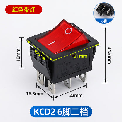 KCD1 push-button power switch, rocker switch, 234 rocker switch, two-pin, four-pin, six-pin, two-position, three-position rocker switch.