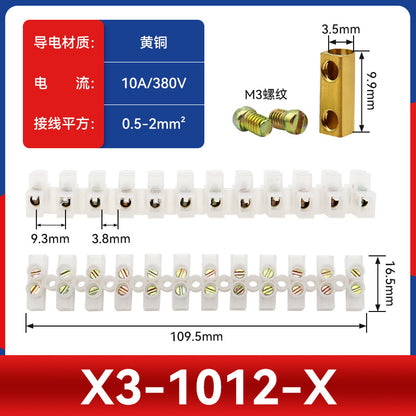 X3 Terminal 3/5/10/20/30/60/80/100/150A-12 Position Terminal Block Wire Connector