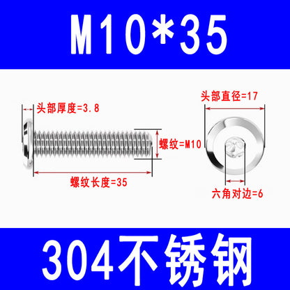 201/304 Stainless Steel Beveled Hex Socket Head Screws, Flat Head Hex Socket Furniture Screws M3 M4 M5 M6 M8
