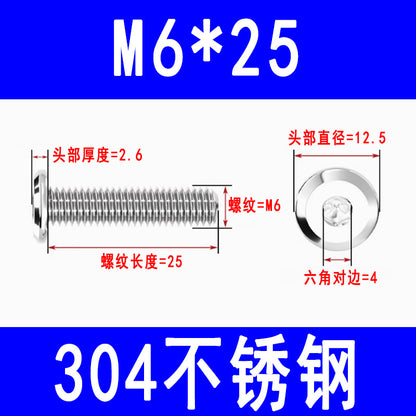 201/304 Stainless Steel Beveled Hex Socket Head Screws, Flat Head Hex Socket Furniture Screws M3 M4 M5 M6 M8