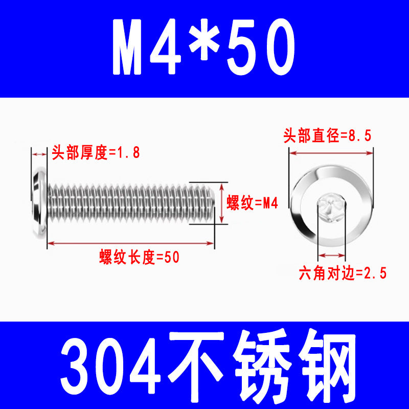 201/304 Stainless Steel Beveled Hex Socket Head Screws, Flat Head Hex Socket Furniture Screws M3 M4 M5 M6 M8
