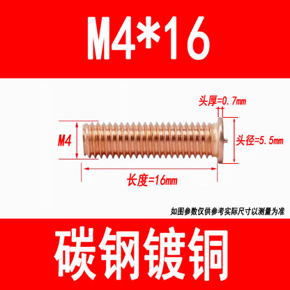 PT type welding screws, welding studs, energy storage welding studs, spot welding screws, studs, M3, M4, M5, M6, M8, M10