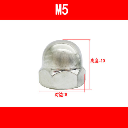 Cap-shaped nuts, decorative cap nuts, cap caps, nut caps, ball head nuts M5 M6 M8 M10 M12 M16