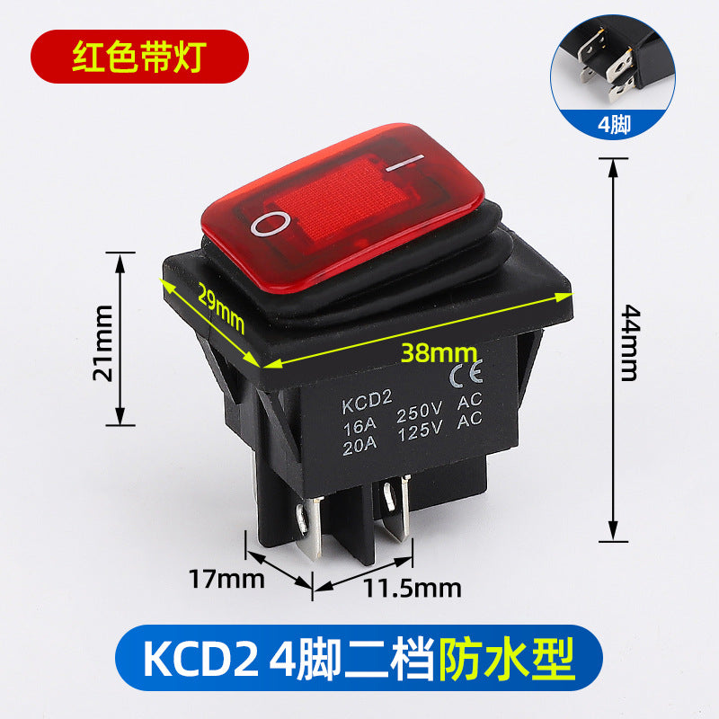 KCD1 push-button power switch, rocker switch, 234 rocker switch, two-pin, four-pin, six-pin, two-position, three-position rocker switch.