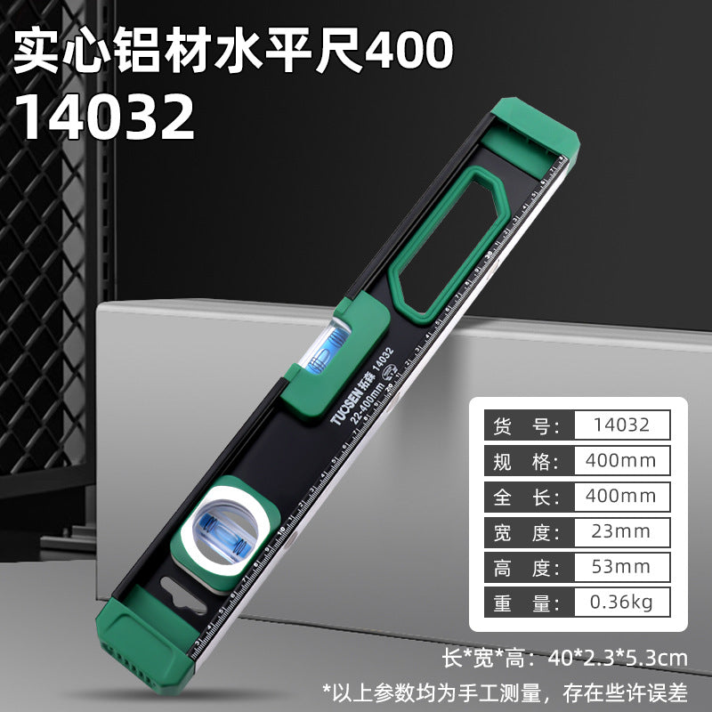 Wholesale small measuring rulers, high precision 1-meter level rulers, woodworking and decoration cast aluminum alloy solid level rulers