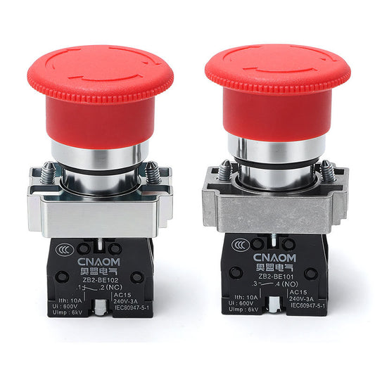 XB2-BS542C Emergency Stop Button Switch; ZB2 Emergency Stop; BS545 Press-type; 541 Normally Open/Normal Closed