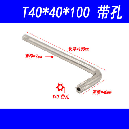 Torx wrench, anti-theft screw wrench, star-shaped wrench with center hole, T10, T15, T20, T30