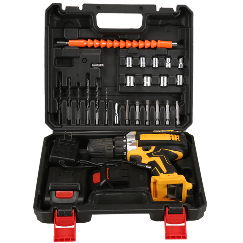 New cross-border e-commerce cordless drill and power tool set, lithium battery drill, electric screwdriver and screwdriver set.