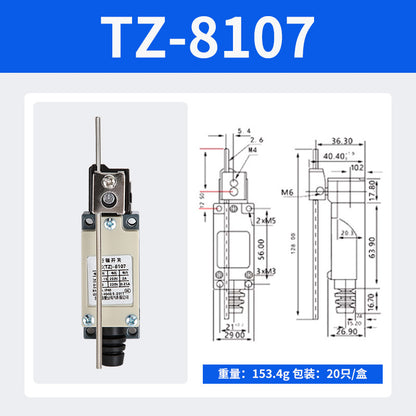 High-quality TZ-8108 limit switch, miniature upright type, waterproof (tz-8104)