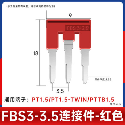 FBS connecting strip pure copper spring terminal bridge component ST1.5/2.5/4/6 shorting strip center assembly