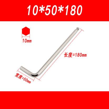 Medium-length ball-end hex wrench, L-shaped hex key, hexagonal wrench, 1.5-2-3-4-5-6mm