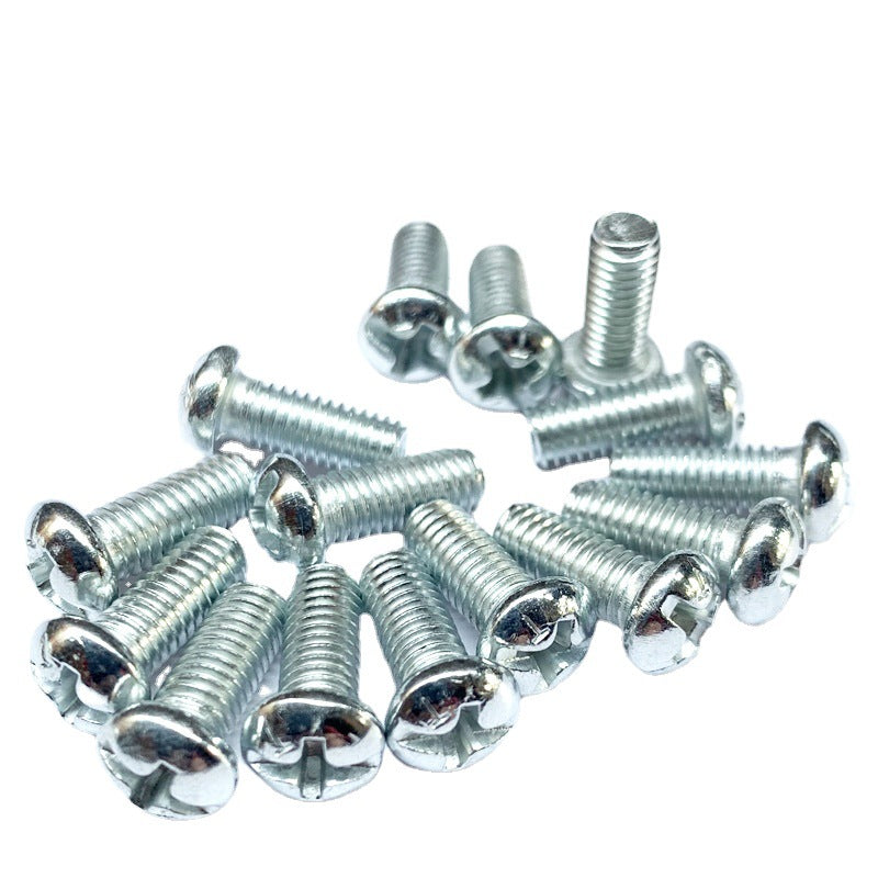 Manufacturer of galvanized iron round head screws, Phillips head screws, pan head screws, threading machines, screws, furniture bolts M3, M4, M5, M6, M8