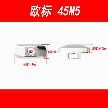 European standard T-type nuts, aluminum profiles, ship-shaped nuts, hammer heads, national standard T-type nuts 3030/4040, M4, M5, M6, M8
