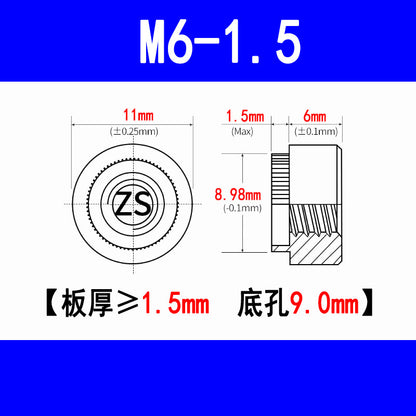 304 Stainless Steel Expansion Rivet Nut, Pressure Plate Nut, Speared Flanged Nut, Expansion Rivet Step Nut, M3, M4, M5, M6, M8