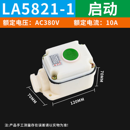 LA5821-3 Self-resetting, corrosion-resistant control button, push-button switch box, 3-position