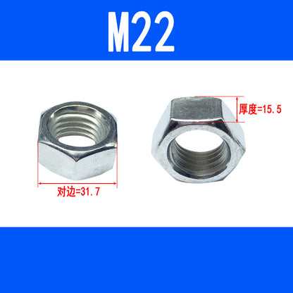 Wholesale galvanized hexagonal nuts, external hexagonal nuts, M3 M4 M5 M6 M8 M10 M12 M16 M20 M24 M30