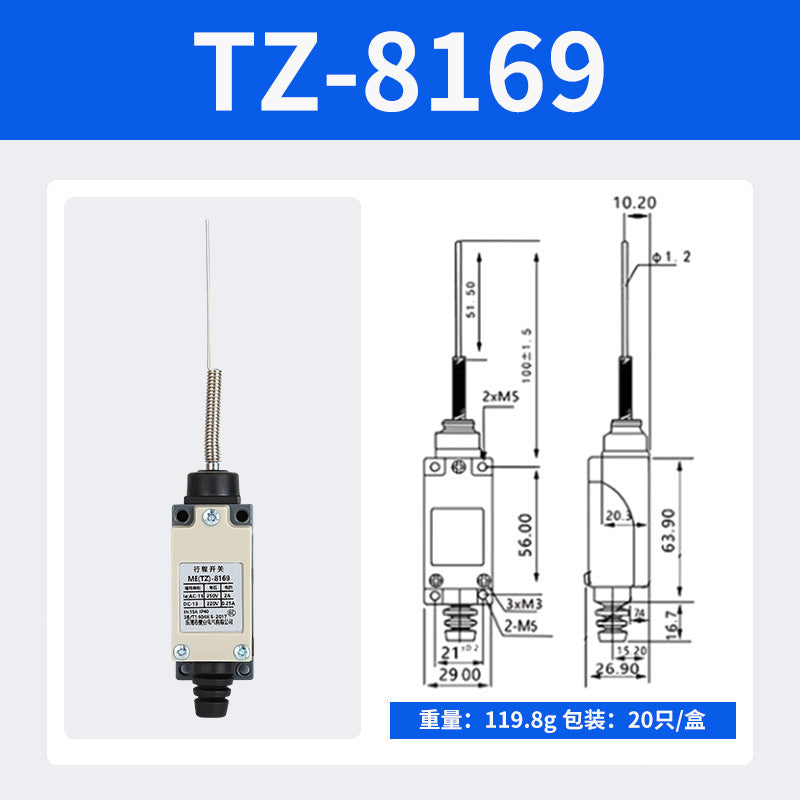 High-quality TZ-8108 limit switch, miniature upright type, waterproof (tz-8104)