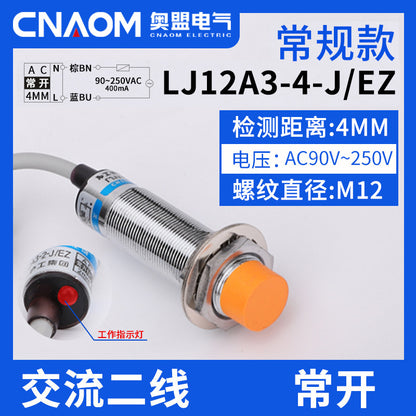 LJ12A3-4-Z/BX proximity switch, EX sensor probe, three-wire NPN normally open inductive switch, M12