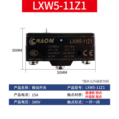 Micro switch LXW5-11G1/G2/Q1/M miniature limit switch roller Z-15GW-22B