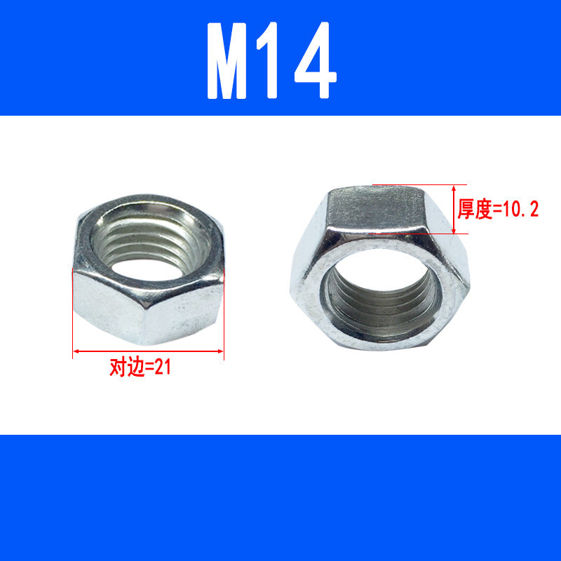 Wholesale galvanized hexagonal nuts, external hexagonal nuts, M3 M4 M5 M6 M8 M10 M12 M16 M20 M24 M30