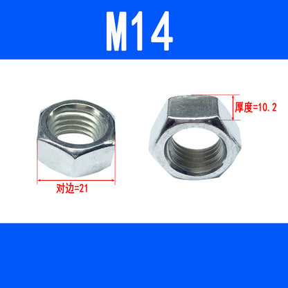 Wholesale galvanized hexagonal nuts, external hexagonal nuts, M3 M4 M5 M6 M8 M10 M12 M16 M20 M24 M30