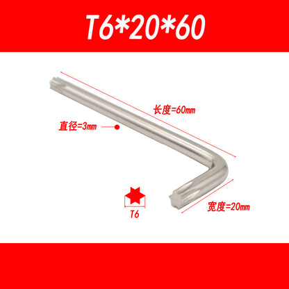 Torx wrench, anti-theft screw wrench, star-shaped wrench with center hole, T10, T15, T20, T30