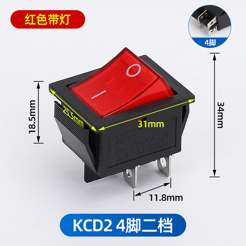 KCD1 push-button power switch, rocker switch, 234 rocker switch, two-pin, four-pin, six-pin, two-position, three-position rocker switch.