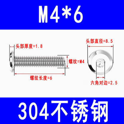 201/304 Stainless Steel Beveled Hex Socket Head Screws, Flat Head Hex Socket Furniture Screws M3 M4 M5 M6 M8
