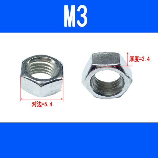 Wholesale galvanized hexagonal nuts, external hexagonal nuts, M3 M4 M5 M6 M8 M10 M12 M16 M20 M24 M30
