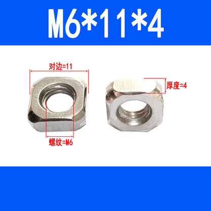 Square nuts, square-shaped nuts, aluminum profile accessories, screw caps M4 M5 M6 M8 M10