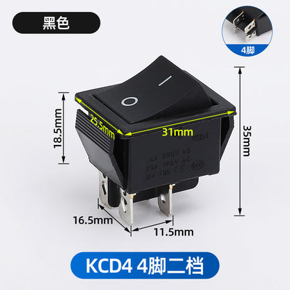 KCD1 push-button power switch, rocker switch, 234 rocker switch, two-pin, four-pin, six-pin, two-position, three-position rocker switch.