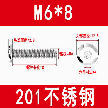 201/304 Stainless Steel Beveled Hex Socket Head Screws, Flat Head Hex Socket Furniture Screws M3 M4 M5 M6 M8