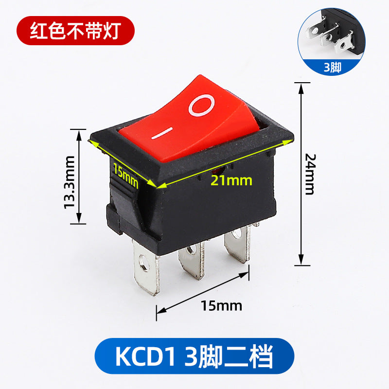 KCD1 push-button power switch, rocker switch, 234 rocker switch, two-pin, four-pin, six-pin, two-position, three-position rocker switch.