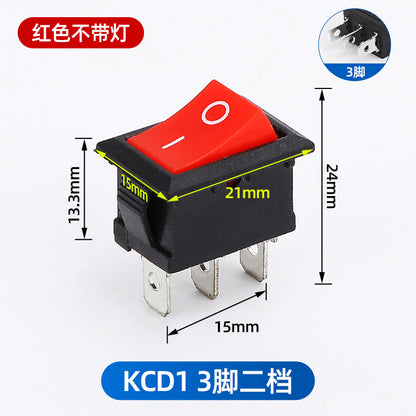 KCD1 push-button power switch, rocker switch, 234 rocker switch, two-pin, four-pin, six-pin, two-position, three-position rocker switch.