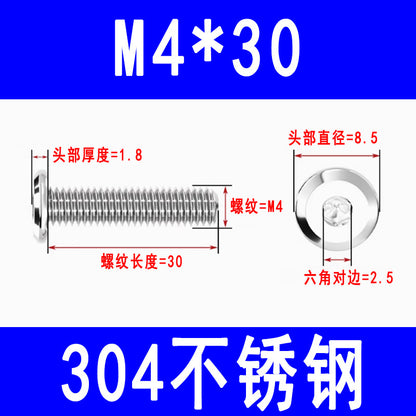201/304 Stainless Steel Beveled Hex Socket Head Screws, Flat Head Hex Socket Furniture Screws M3 M4 M5 M6 M8