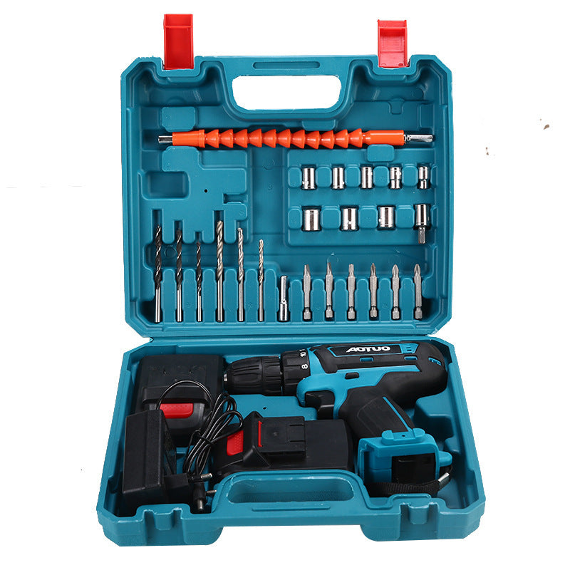 New cross-border rechargeable lithium-ion drill, 36VF electric screwdriver, pistol drill, power tool, electric drill.